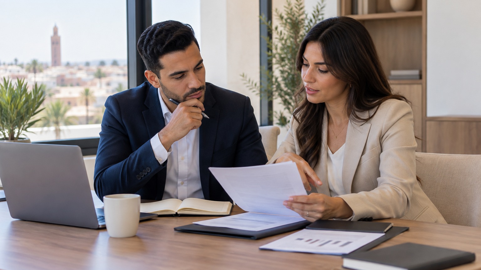 Conseillère accompagnant un entrepreneur dans la création de sa société